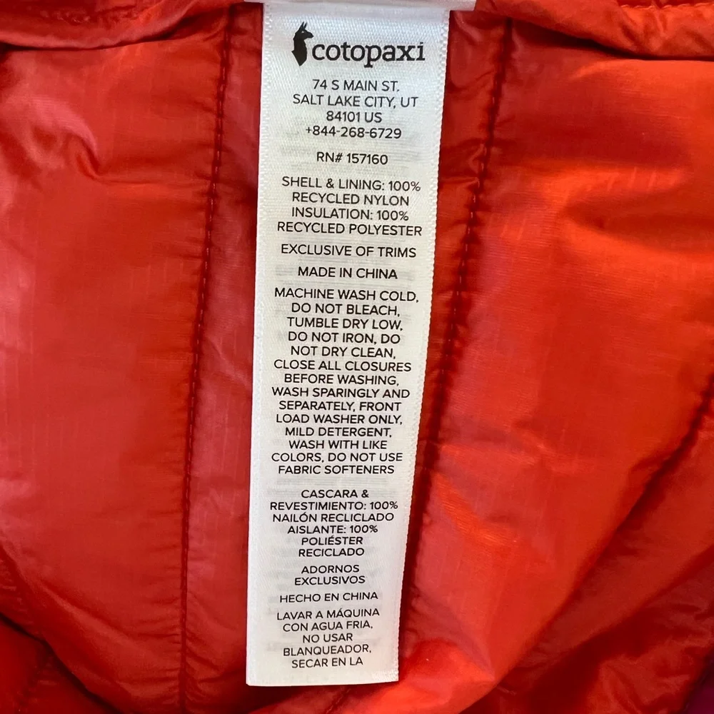 Cotopaxi NWT Women's Capa Insulated Jacket in Canyon/Raspberry, size S - Picture 13 of 15